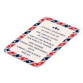 赤青アメリカ国旗の忠誠の誓い マグネット (左側)