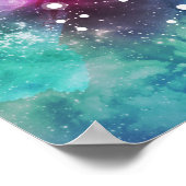 赤青エレガント水色ネブラアクエリアス ポスター (角)