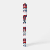 赤青オーナメント iPhoneケース (右側面)