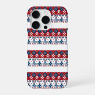 赤青オーナメント iPhone 16 PROケース