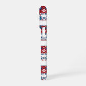 赤青オーナメント iPhoneケース (左側面)