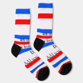 赤青ストライプ色の自立日7月4日 ソックス (右)