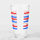 赤青ストライプ色の自立日7月4日 タンブラーグラス (右)