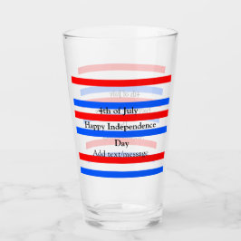 赤青ストライプ色の自立日7月4日 タンブラーグラス