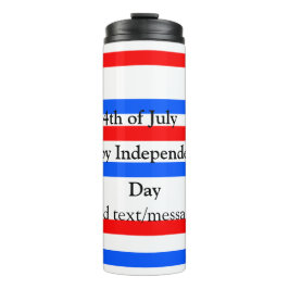 赤青ストライプ色の自立日7月4日 タンブラー