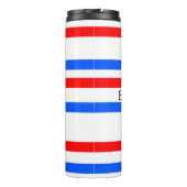 赤青ストライプ色の自立日7月4日 タンブラー (裏面)