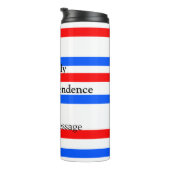 赤青ストライプ色の自立日7月4日 タンブラー (回転右)