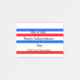 赤青ストライプ色の自立日7月4日 ポストイット