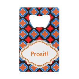 赤青タイル クレジットカード栓抜き