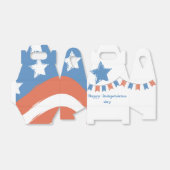 赤青モダン幸せな独立記念日愛国心 フェイバーボックス (折り畳みなし)