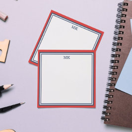 赤青モノグラムの ポストイット