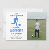 赤青ランニング誕生日撮影 招待状 (正面)