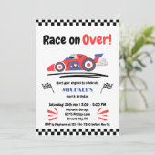 赤青レースカーでヴィンテージの年齢レース 招待状 (スタンド正面)