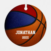 赤青少年記念バスケ メタルオーナメント (正面)