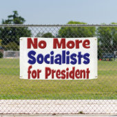 赤青文字大統領向け社会主義者は不在 横断幕 (インサイチュ)