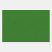 赤青無地の緑リネンのルックパターン ラッピングペーパーシート (正面)