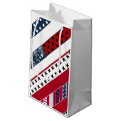 赤青白の国民愛国的背景。 スモールペーパーバッグ (裏面アングル)