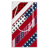 赤青白の国民愛国的背景。 スモールペーパーバッグ (正面)