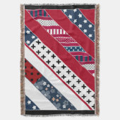 赤青白の国民愛国的背景。 スローブランケット (正面縦)