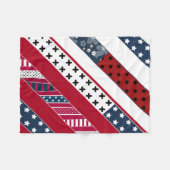 赤青白の国民愛国的背景。 フリースブランケット (正面(横))