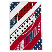 赤青白の国民愛国的背景。 ミディアムペーパーバッグ (正面)