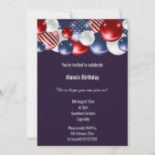 赤青白愛国気球誕生日2 招待状 (正面)