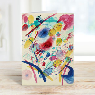 赤青緑の黄色のコンポジション Kandinsky カード
