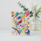 赤青緑の黄色のコンポジション | Kandinsky ポストカード (スタンド正面)