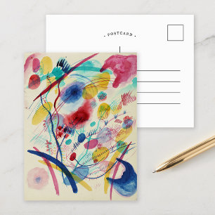 赤青緑の黄色のコンポジション Kandinsky ポストカード