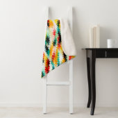 赤青緑黄白色抽象芸術パターン シェルパブランケット (インサイチュ)