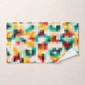 赤青緑黄白色抽象芸術パターン バスタオルセット (ハンドタオル)