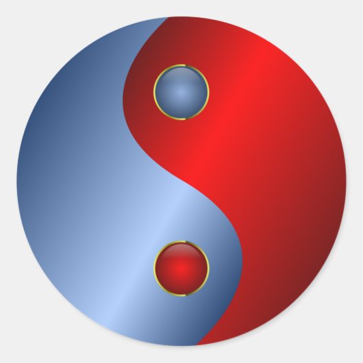 赤青陰陽 ラウンドシール (正面)