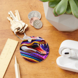 赤青鮮やかと黄のコブラはかりで測 キーホルダー