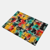 赤青黄黒 ドアマット (アングル)