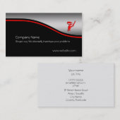 赤静か忍者暗殺者,赤いスウッシュ,メタルルック 名刺 (正面/裏面)