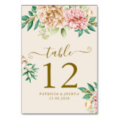 赤面あじさいフローラ結婚のテーブル番号カード テーブルナンバー (裏面)