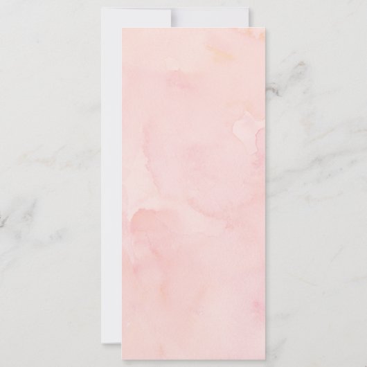 赤面あじさい結婚のメニューまたはブライダルシャワーメニュー 招待状 (裏面)