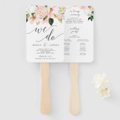 赤面あじさい結婚式 プログラムファン愛メモリ ハンドファン (正面&裏面)