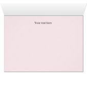 赤面およびグレー結婚フローラのサンキューカード (内部横(下))