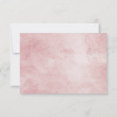 赤面およびバラ金ゴールドフレームフローラ結婚の返信RSVP 出欠カード (裏面)