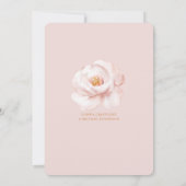 赤面およびワインフローラ金ゴールド幾何学形状結婚の 招待状 (裏面)