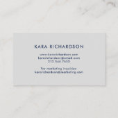 赤面および海軍水彩画の花はとの縞で飾ります 名刺 (裏面)