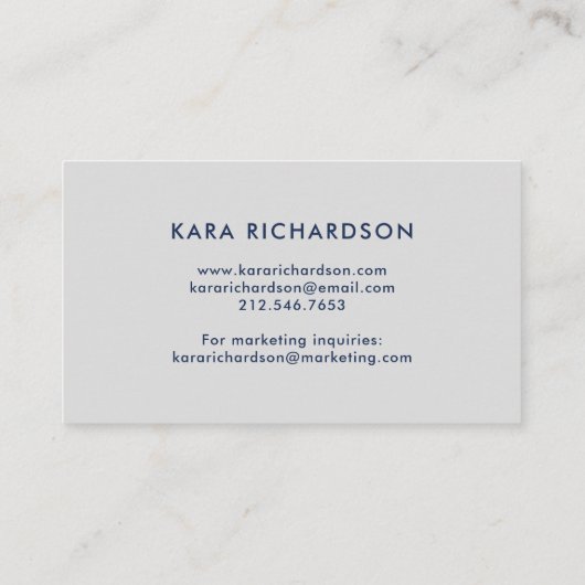 赤面および海軍水彩画の花はとの縞で飾ります 名刺 (裏面)