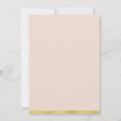 赤面および金ゴールドのモノグラムの結婚式招待状 招待状 (裏面)