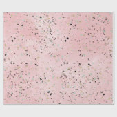 赤面および金ゴールドの大理石のterrazzoのデザイン ラッピングペーパー (フラット)