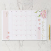 赤面および金ゴールドフローラの毎月のプランナーTo Doリスト ペーパーパッド (インサイチュ)