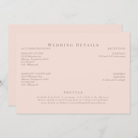 赤面および金ゴールド文字結婚の詳細 招待状 (正面/裏面)