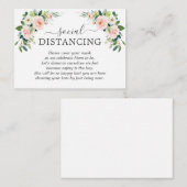 赤面お洒落ピンクの花ベビーシャワー詳細 エンクロージャーカード (正面/裏面)