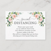 赤面お洒落ピンクの花ベビーシャワー詳細 エンクロージャーカード (正面)