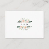 赤面お洒落白い花赤ちゃんシャワー詳細 エンクロージャーカード (裏面)